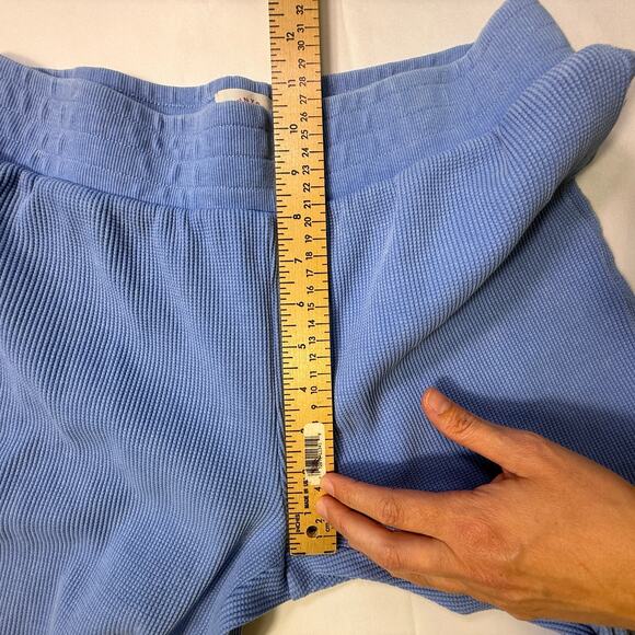 Sunnyside by Sundry Blue Waffle Knit Wide Leg Pants Women’s Size Small - Picture 4 of 9